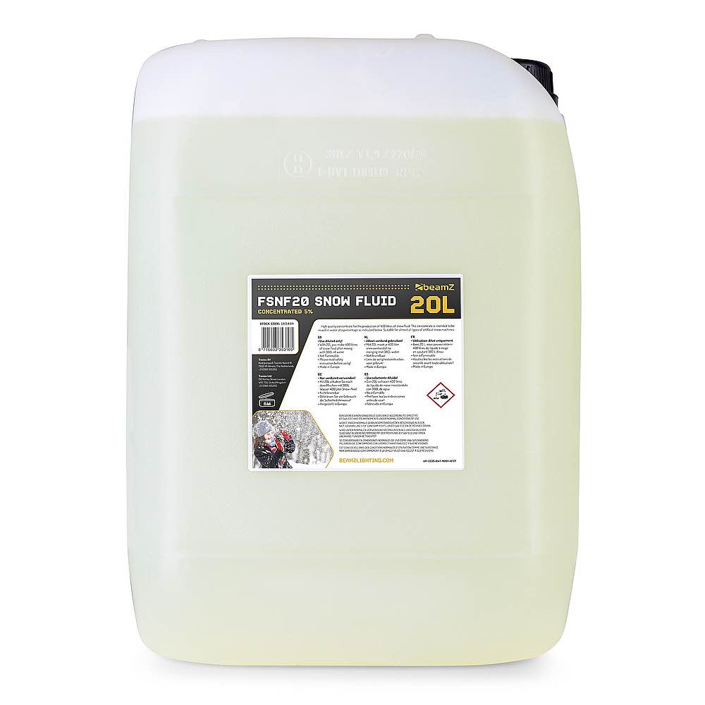 BEAMZ FLNF20 SNOWFLUID 20L CONCENTRATE 5% BEAMZ FLNF20 SNOWFLUID 20L CONCENTRATE 5%
