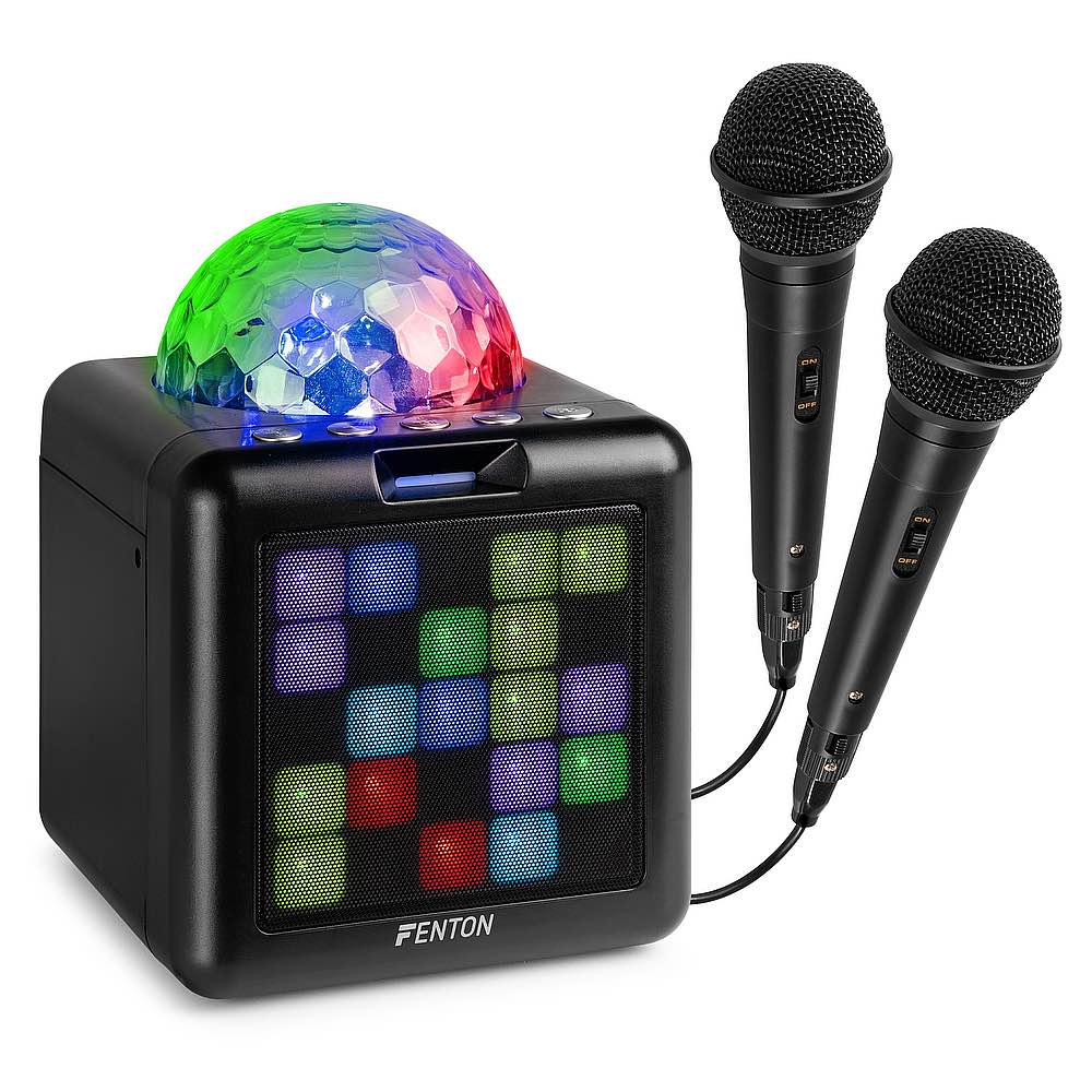 FENTON KAR15B KARAOKE SP.2MIC.BT.LED BATT BL