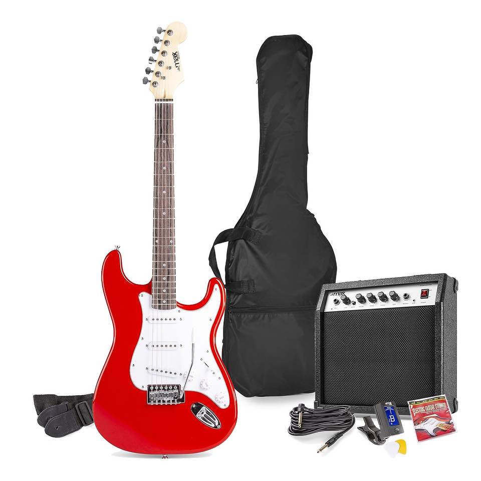 MAX GIGKIT BASS GUITAR PACK RED