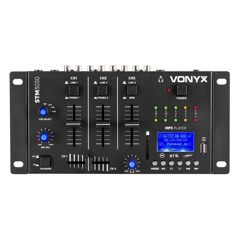 VONYX STM3030 MIXER 4CH, BT, MP3/REC/LED
